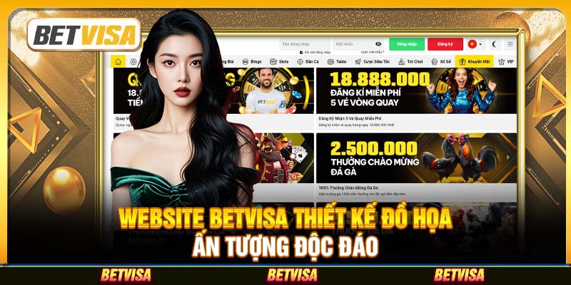 Website Betvisa thiết kế đồ họa ấn tượng độc đáo